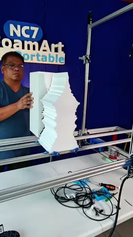 ตัดโฟมบุษบก 3D foam cut. NC7 FoamArt Thailand. CNC hot wire foam cutter 
