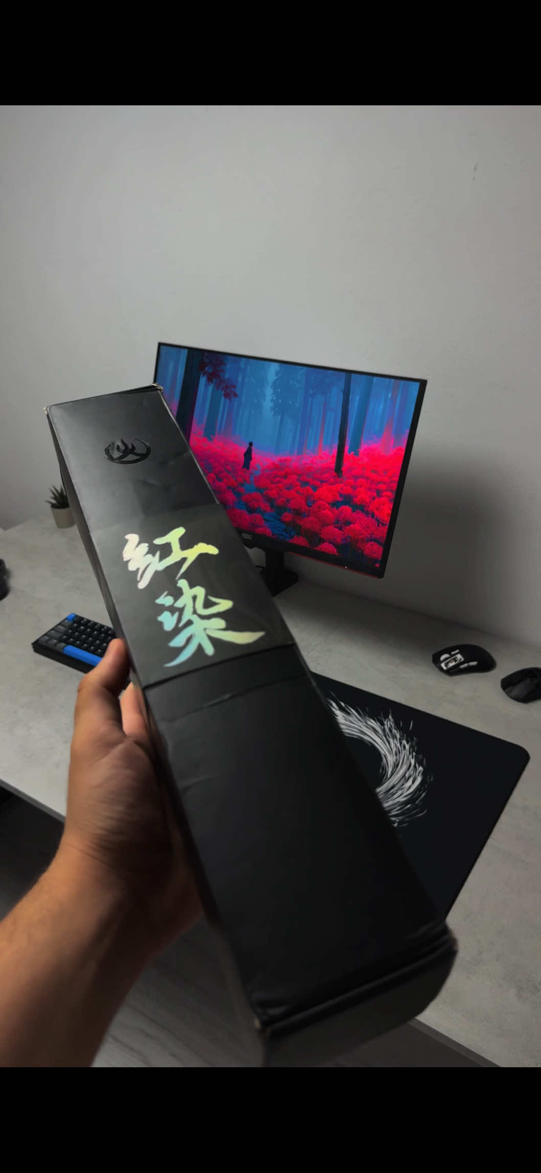 @ZHENHUO GEAR Evil Eye Mousepad | Thanks to Zhenhuo for sending me this mousepad🖤 | Link in Bio🔗 #mousepad #setup #Tech #techtok 