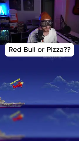 Red bull or Pizza??? #aviamasters #crazy #redbull #pizza 