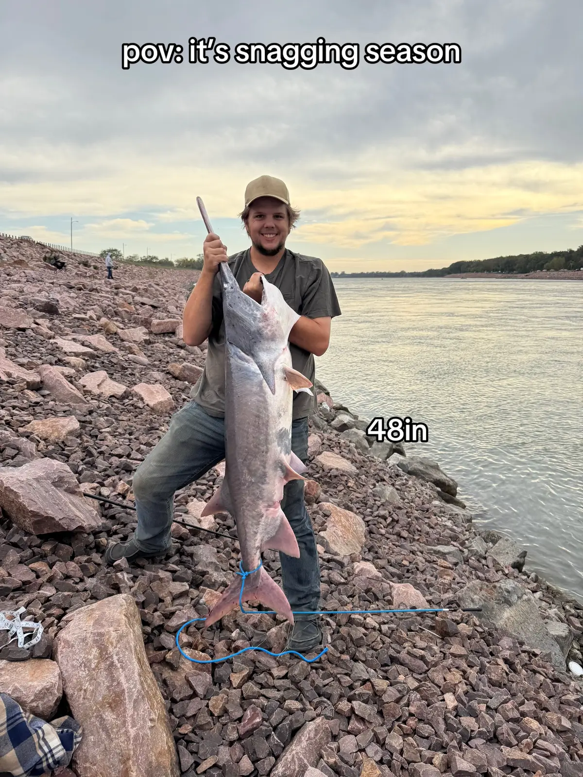 these river dinosaurs are so fun to snag! #fishing #snag #trendingvideo 