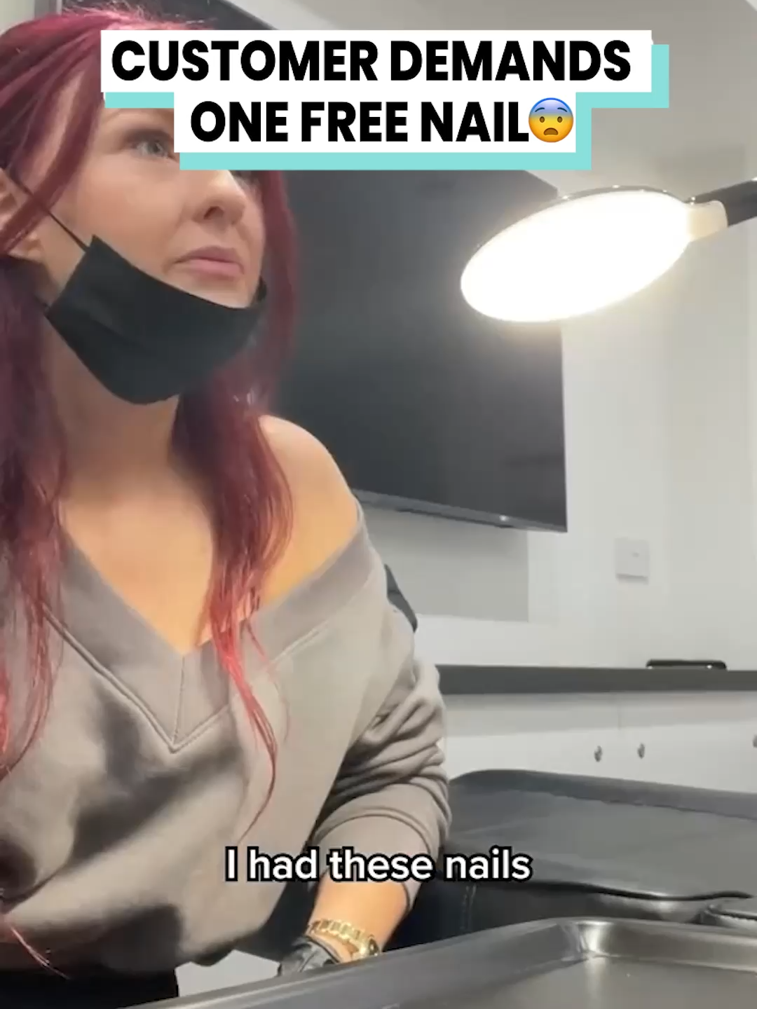 Would you charge her? #beautyfails #nailartists #acrylics #customerservicejobs #karen