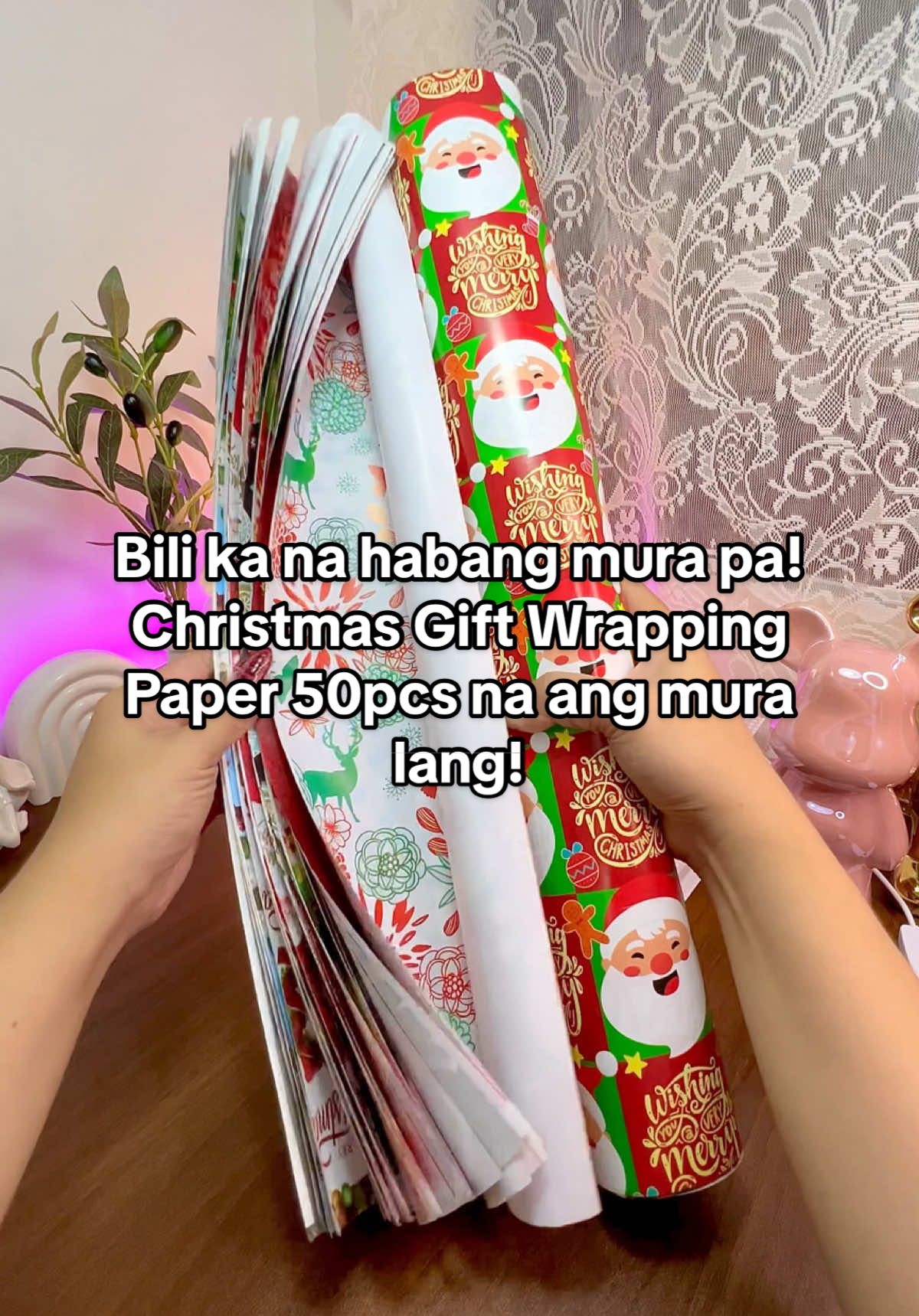 Buminili ka na habang mura pa! Pag lapit ng pasko sa pamahal ang price nito! Christmas Gift Wrapping Paper 50pcs na ang mura lang!! @FCI Stationery #giftwrapping #giftwrappingpaper #christmasgiftwrapping #christmasgift 