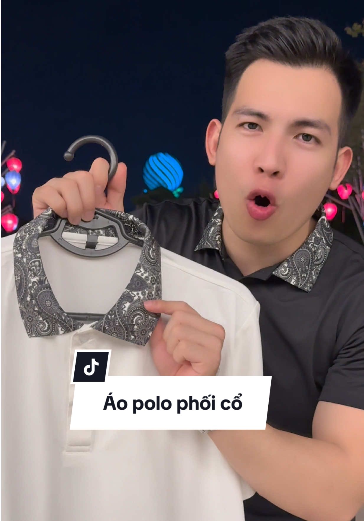 Áo polo phối hoa văn cổ áo sang xịn mịn đây anh em ơi #aopolo 