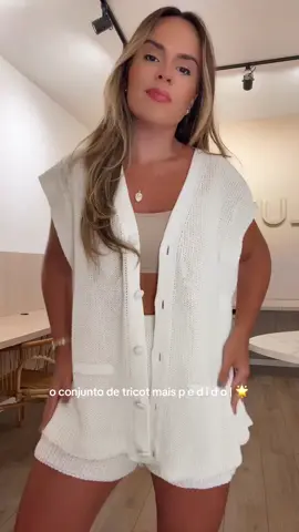 um dos conjuntos mais pedidos mas também não é pra menos né?  em tricot, blusa + short , maravilhoso do jeito que a gente AMA!  #modafeminina #TikTokFashion #lookdodiatiktok 