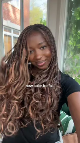 4/30 color braids #fallhairstyles #frenchcurlbraids 