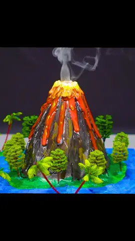 in this video I will be showing you how to make a volcano model out of paper  #astuce #idea #invention #idée #project 