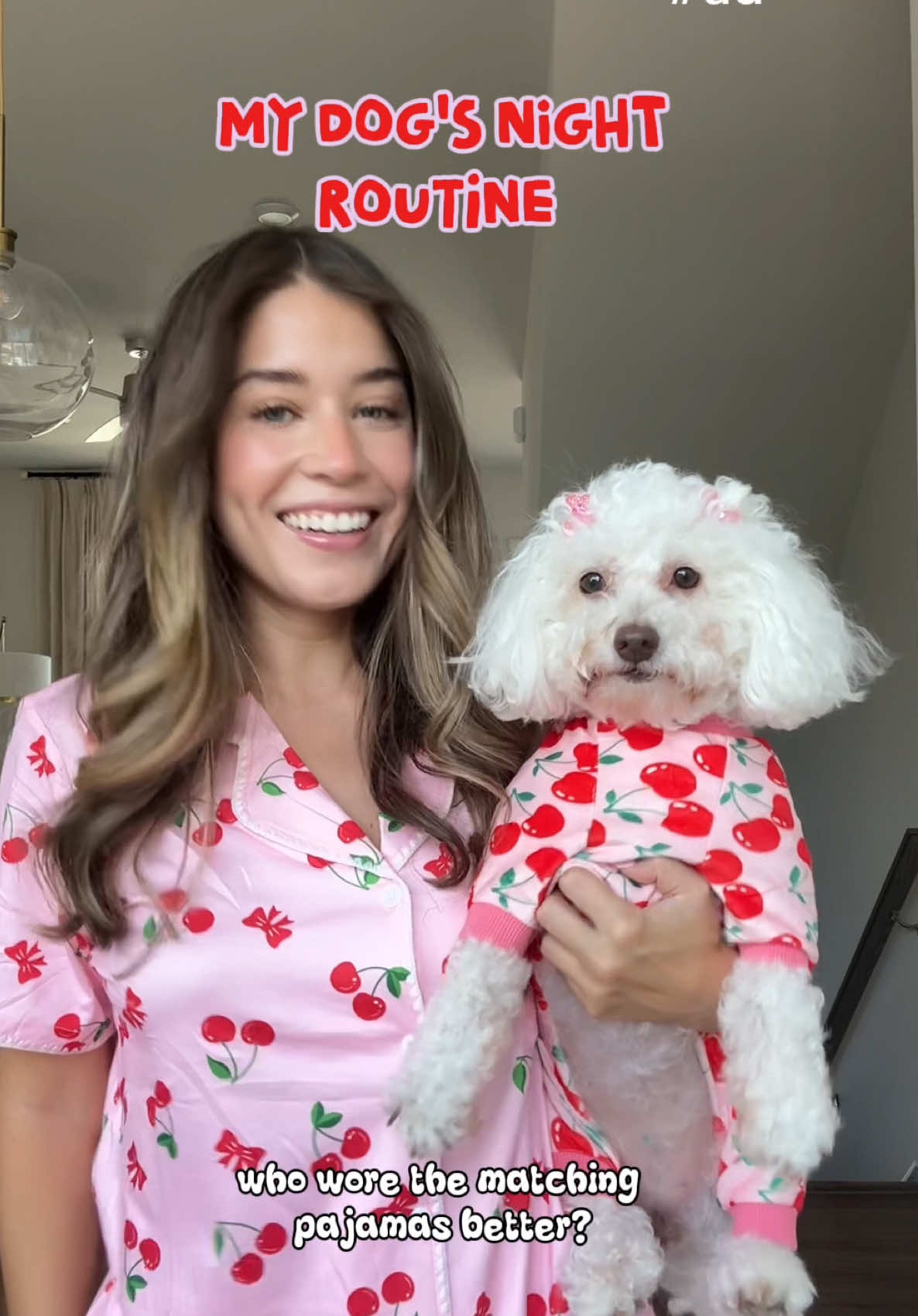  #ad Our night routine isn’t complete without matching pajamas, cuddles, and Bella's favorite @GREENIESbrand dental treats 🐶 #toypoodle #cutedogs #dogtreats #dogmomlife 