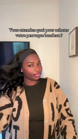 C’est tellement pratique les filles foncez j’ai pris celle avec le bandeau gris en 18 pouces #wig #wiginstall 