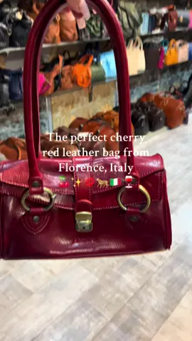 Now that fall is here I will be rocking her very often 🍒✨  #florence #italy #leatherbag #fallpurse #fallfashion 