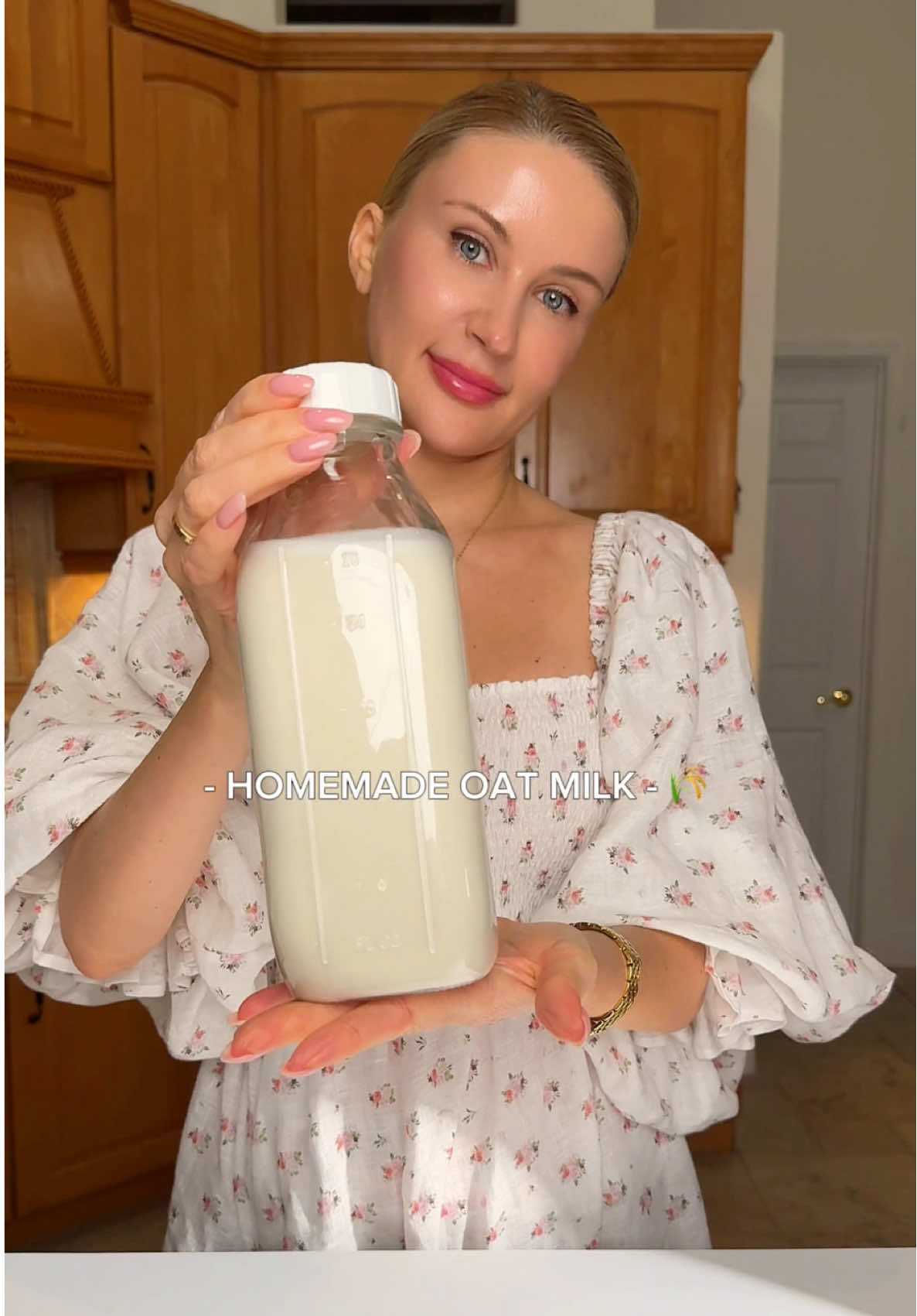 Homemade Plant-Based Oat Milk (Dairy-Free, Sugar-free, Gluten-free)  Per cup (unsweetened, strained): ~90 Calories | ~3 g Protein Learn how to make oat milk at home in 5 minutes! This clean, dairy-free oat milk recipe is vegan, gluten-free, and free from additives, gums, and harmful ingredients. A creamy, smooth, plant-based milk alternative for coffee, smoothies, cereal, and healthy recipes. Like, comment and follow for more 🤗🌸🌱 ✨ Find all my Kitchen essentials on Amazon Storefront in my bio 🌸 🛒 Ingredients (Makes ~4 cups) • 1 cup gluten-free organic oats • 3–4 cups cold water • 1 tsp vanilla 👩‍🍳 Instructions 1️⃣ Soak oats briefly, then rinse well to remove excess starch.  2️⃣ Add soaked oats, cold water, and vanilla to a blender. 3️⃣ Blend on high until smooth. 4️⃣ Strain through a nut milk bag or cheesecloth into a clean container. 5️⃣ Store in fridge up to 4 days. Shake before use. ✨ Benefits of This Recipe • Dairy-free, sugar-free, vegan, and gluten-free • Free from additives, gums, and harmful ingredients • Creamy texture perfect for coffee, smoothies, or baking ⚠️ Disclaimer: Nutrition info is approximate and may vary. #HomemadeOatMilk #DairyFreeMilk #VeganMilk #HealthyRecipes #MealPrep     