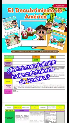 🌎🚢 ¡Nuevo material para tu aula! 🚢🌎 Presento la planeación “El Descubrimiento de América”, diseñada para que tus alumnos comprendan de manera sencilla y dinámica este hecho histórico. ✅ Duración: 10 días completos ✅ Actividades creativas y significativas adaptadas al nivel del grupo ✅ Incluye anexos 📚 ✅ Material didáctico listo para usar ✂️🎨 ✅ Instrumentos de evaluación para valorar los aprendizajes ✏️📑 💡 Ideal para fomentar el interés por la historia y la comprensión del pasado de forma divertida y significativa. 📲 Adquiere tu planeación hoy mismo y ahorra tiempo con actividades listas para aplicar en el aula. #descubrimientodeamerica #preescolar #actividadesparaniños #MaterialEducativo #materialescolar 