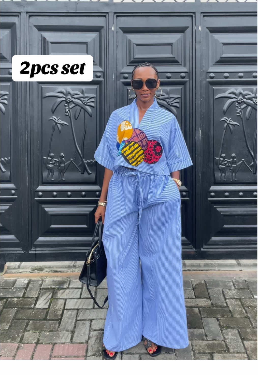 Stripe 2pcs set  19k  To order kindly send a DM or WhatsApp 09028601098.  #2pcset #africanfashion #creatorsearchinsights2025 