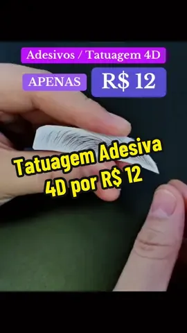 Adesivos / Tatuagem Adesiva 4D por apenas R$ 12 Sua autoestima renovada 😉 Clica no carrinho 🛒 e garante logo sua Cartela de Adesivos Tatuagem antes que acabe  #tiktokshop #tiktokshopchegou #tiktokshopbrasil #sobrancelhas #makeup 