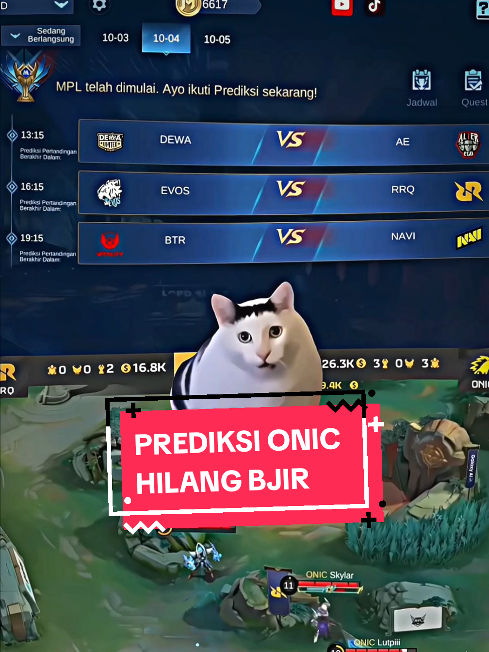 ONIC DI ILANGIN MOONTON ☠️ yang mau joki rank WA di bio 👍 #memempl #onicesport #mplindonesia #NEXTJagoanMabar #MLBBNEXT2025 