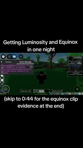 this is crazy #solsrng #roblox #luminosity #equinox #rng 