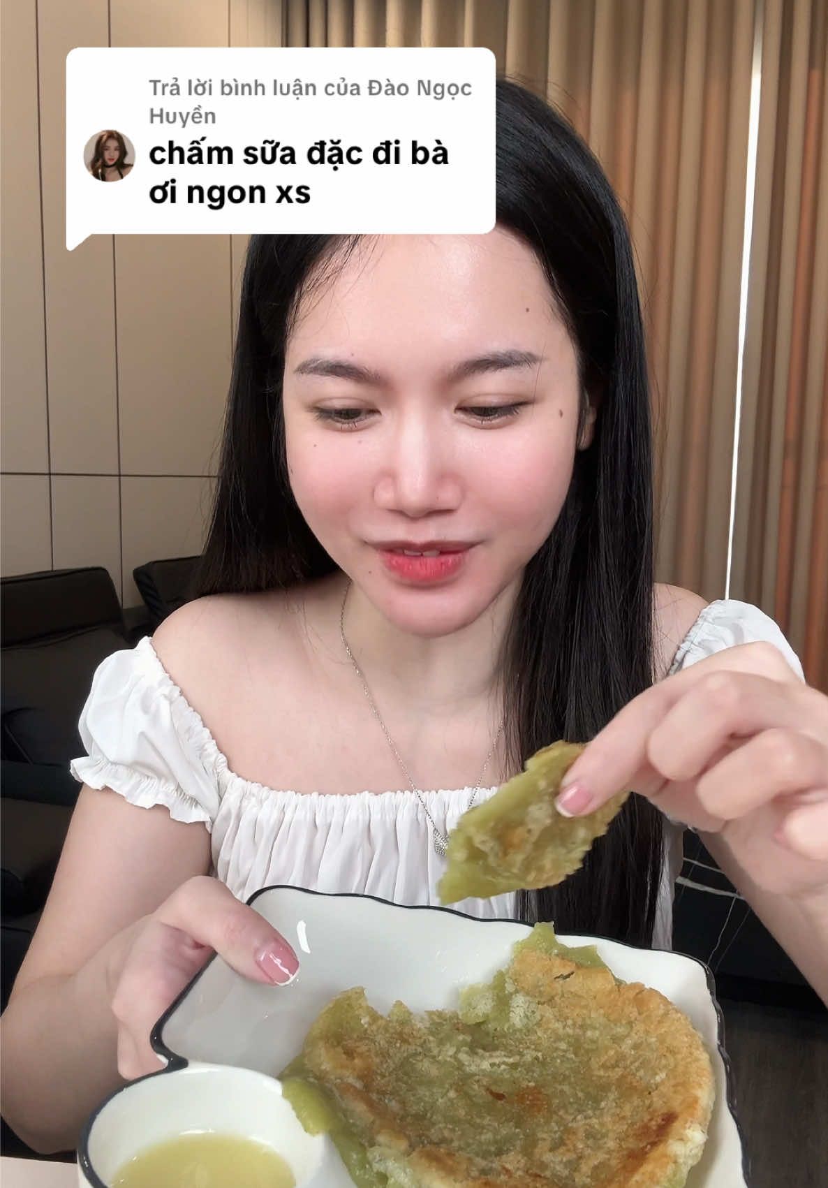 Trả lời @Đào Ngọc Huyền không nghĩ là chấm sữa đặc lại ngon đến vậy luôn 🥰 #reviewdoan #doanvat 