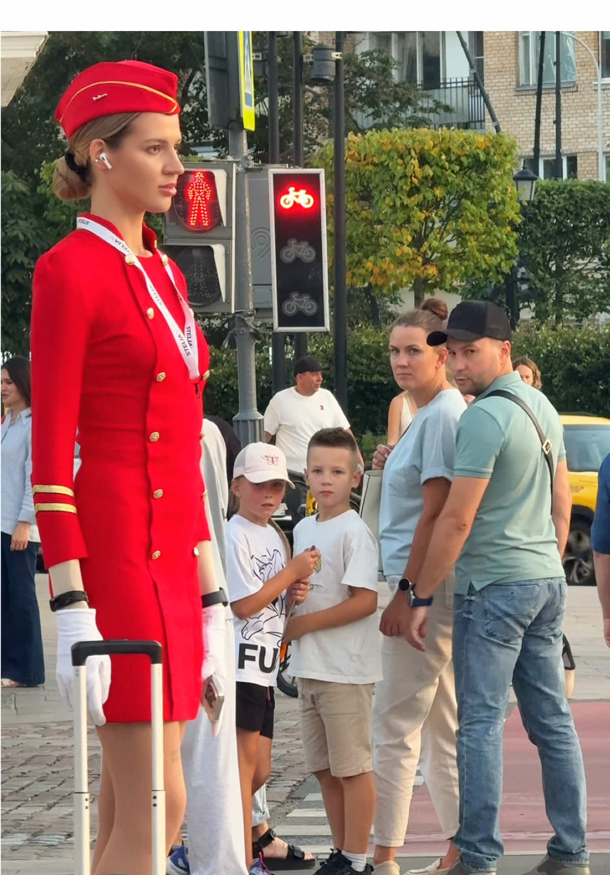 Everyone pays attention to me in my regular clothes, but even more so in my Uniform.teamline uniform. #reaction #airlines #crew07 #stewardess #air 