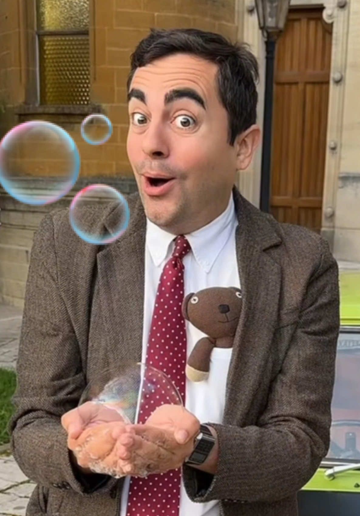 Bubble hand trick 🫧 trend Mr Bean