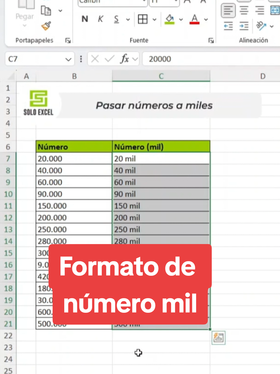 🔥 Formato personalizado: agrega “mil” sin fórmulas en Excel #excel #aprendeexcel #exceltips #exceltutorial #microsoft #office #oficina #microsoftexcel 