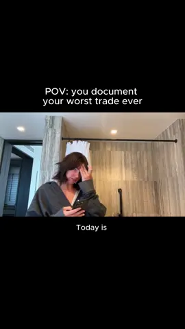video diary check-in: my biggest drawdown trade ever. I journaled throughout the entire trade.