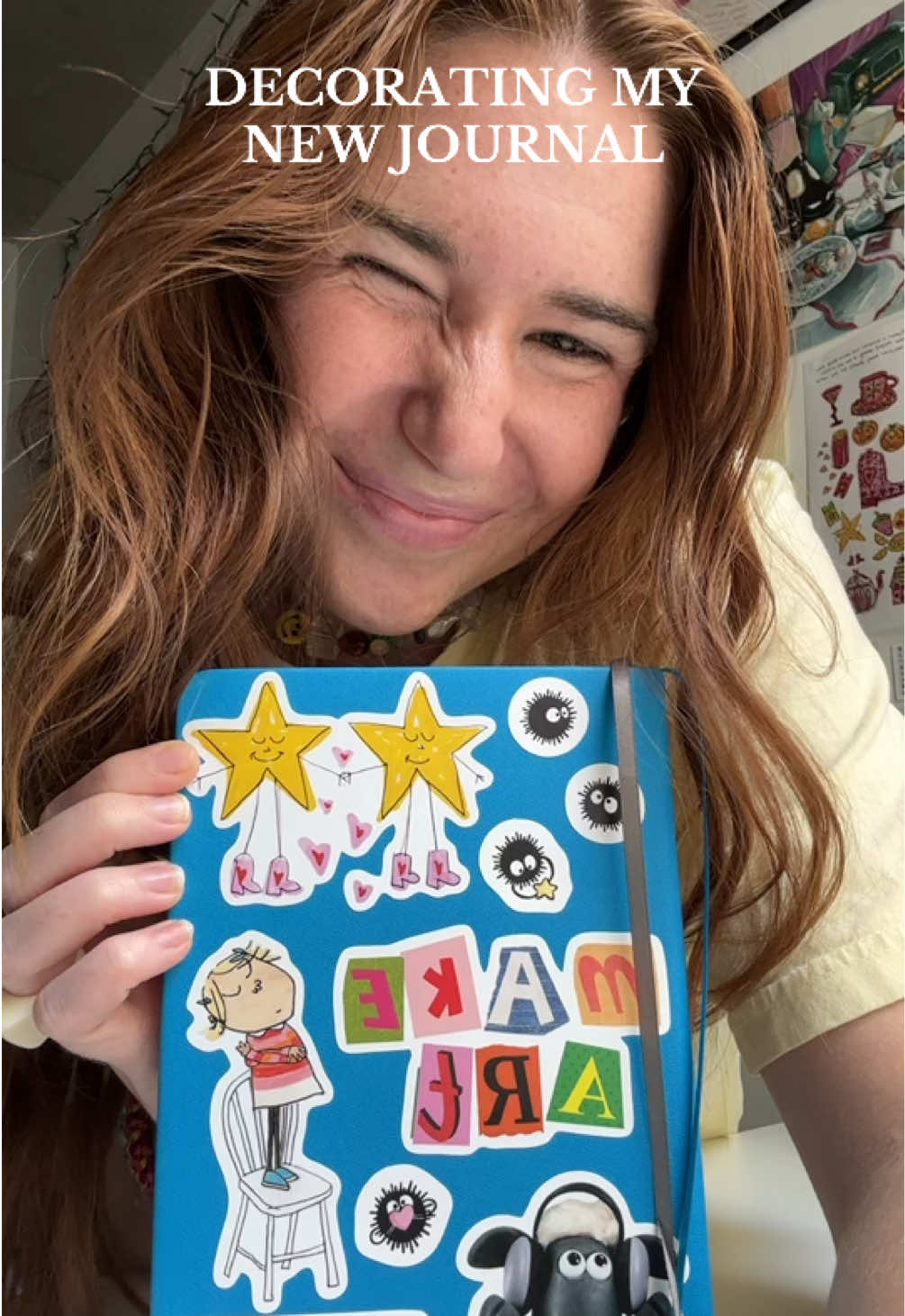 starting a new journal & adding stickers to the cover 🤭⭐️🫶🏻 #journaltok #howtojournal #journalinspo #journalinspiration #journalcoverideas 