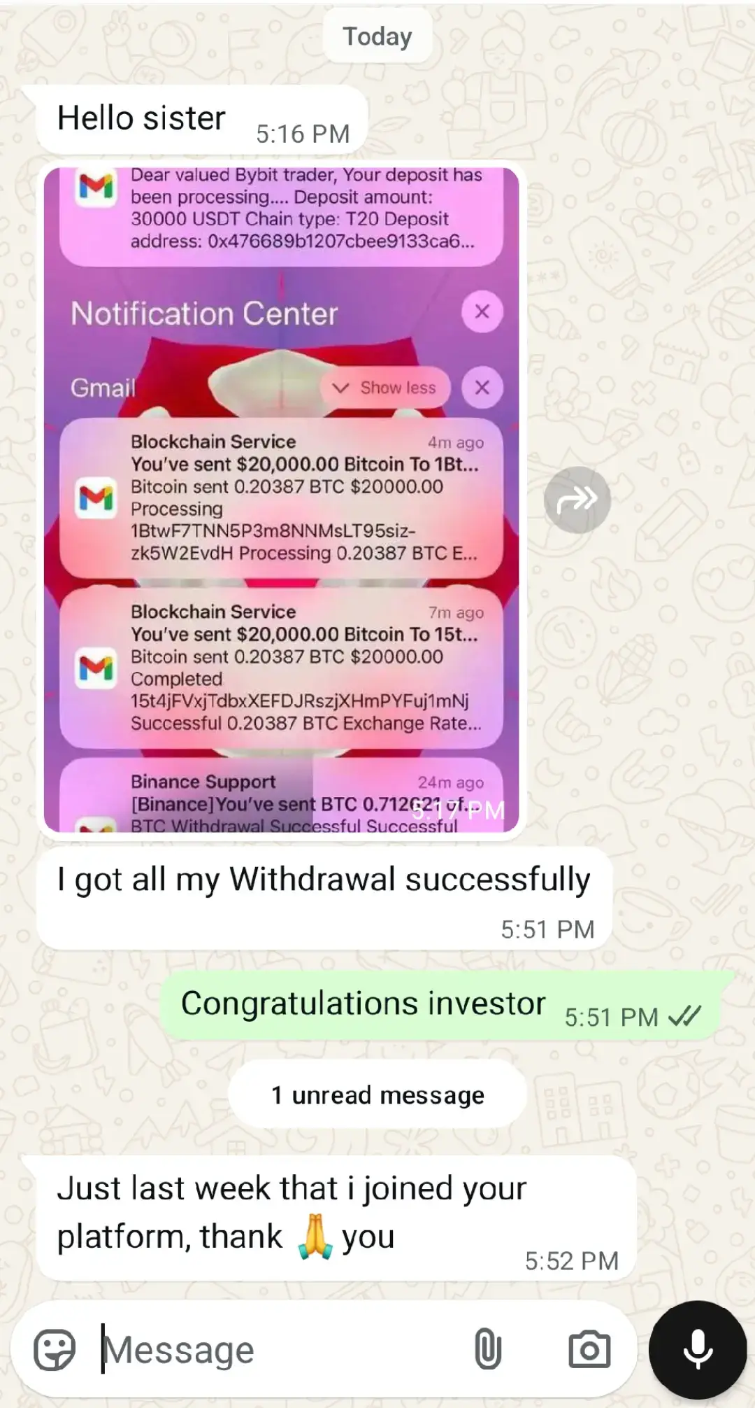 Testimonies are proof of our work. Our results speaks for us. Our priority is to transform lives..!! Crypto mining investment is transforming lives...!!! #BitcoinTrading  #invest_with_us_today  #crypto_is_the_key 