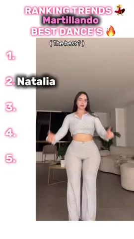 Top5 💘 RANKING TRENDS MARTILLANDO 🇧🇷 #fyp #trendingdances #viral #top5 #dancechallenge 