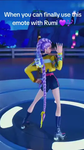 The way her braid moves with her 💜😭 #demonhunters #fortnite #rumi #GamerGirl #fyp 