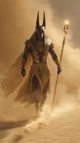 Anubis the Guardian of the Underworld rises.✨🌪️ #Anubis #EgyptianMythology #AIart #God #LiveWallpaper 