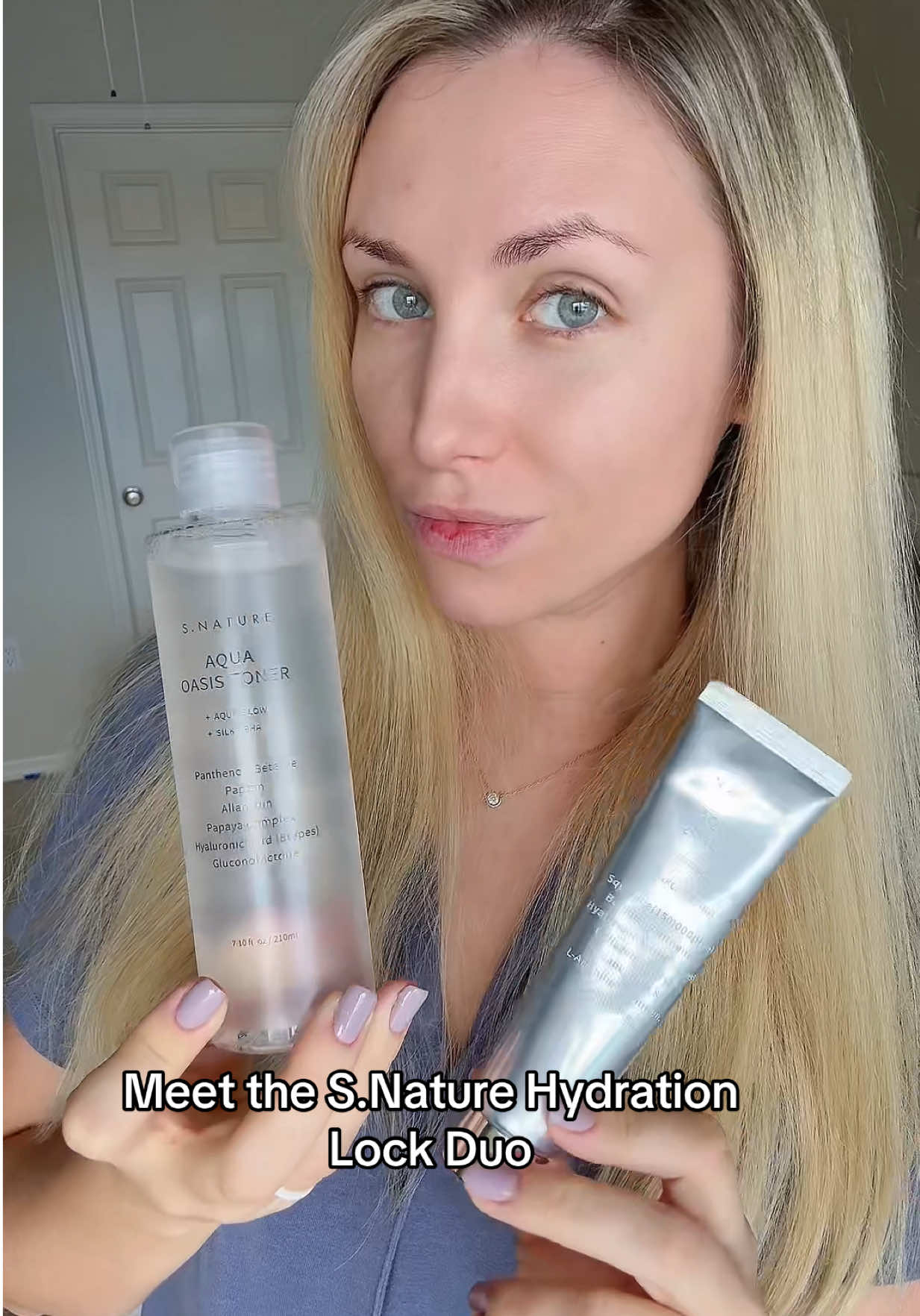 S.NATURE Hydration Lock Duo ✨ Aquaxyl + Squalane = hydration that lasts, pores that look refined, and skin that feels plump + glowing! Love how dewy my skin feels after this routine 🫶 #Snatureaquasqualanecream #snatureaquaoasistoner #aquasqualanemoisturizingcream #aquaoasistoner #squalanemoisturizer @S.NATURE US 