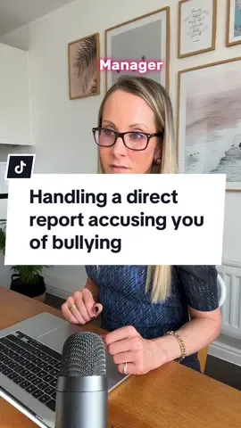 How to handle your direct report accusing you of bullying👇 First and foremost it’s important to acknowledge that the way we intend to communicate something isn’t always the way the other person receives it or hears it.  Even if we didn’t mean for something to come across as harsh, it doesn’t mean the other person didn’t receive it that way. People will interpret things based on their own experiences and beliefs.  This is why if someone accuses you of bullying, it’s important to explore this with curiosity so you can understand more about their experience and discuss what changes need to be made to improve the relationship and also ensure the work gets done. It can be upsetting to be accused of bullying and you might be tempted to apologise and back down like I show in this video. Or become defensive and argue with this accusation.  Neither of these scenarios will resolve the situation though which is why it’s important to lean in and seek to understand.  This is a good phrase that can be useful in many tense situations: “Can you tell me more about that as I’m curious where that’s coming from.” This helps to: ✅ De-escalate the tension ✅ Explore the real issue ✅ Keep the relationship intact If you think someone is accusing you of bullying as a tactic to dodge responsibility, then I would still recommend responding with curiosity and having real open transparent conversations. I’d also recommend documenting conversations and making your own manager aware of what is going on.  💬 What advice would you offer manager in this situation? 📌 Please remember the advice offered in this video is generalised and will not fit every situation. Therefore, please use your own judgement when using this advice and adapt it to suit your situation. ➕ Follow Claire Benjamin for more strategies on navigating tricky work dynamics #worktips #leadershipdevelopment #emotionalintelligence #corporatelife #managertips #difficultconversations #managingpeople #communicationskills 