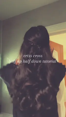 criss cross half up half down tutorial for @alionaa asking #hair #hairgoals #crisscrosshairstyle #hairstyles #2000sslidesshow 