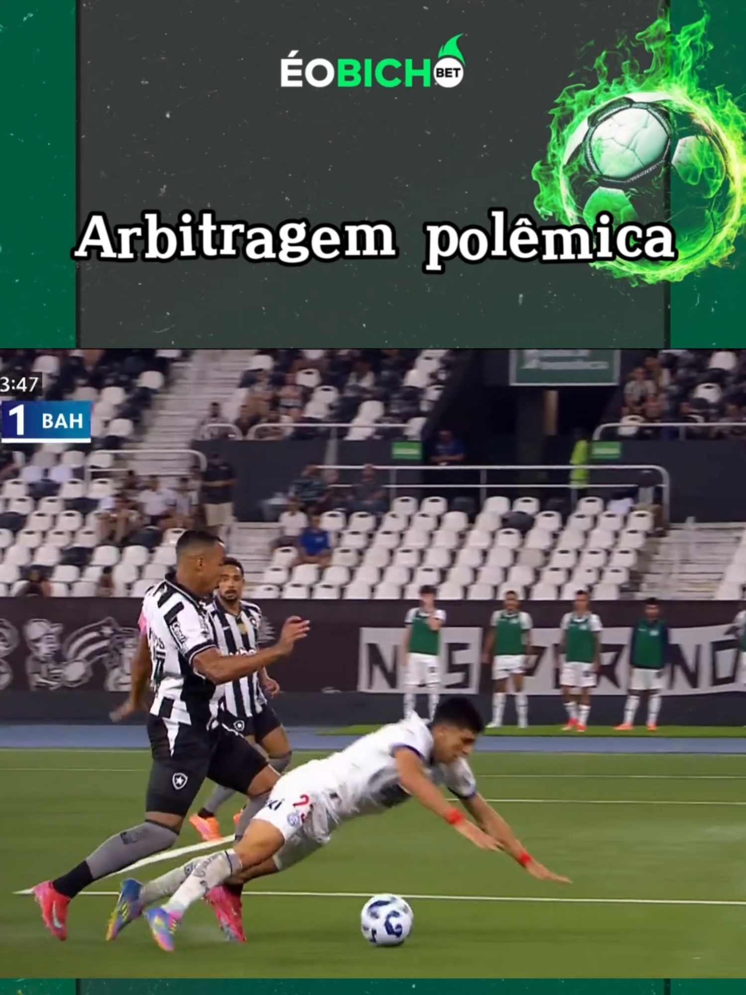 Polêmica dupla no Nilton Santos! 👀 ➡️ No início, possível falta de Arthur Cabral em Arias antes da rede balançar 🤔 ➡️ Depois, Sanabria expulso por simulação 😬 ⚖️ E aí, acertou ou errou a arbitragem? #futebolbrasileiro #viral #apostasesportivas #éobicho #futebolarte #futebolraiz #fyp #footballtime #brasileirao #botafogo #bahia #polemica