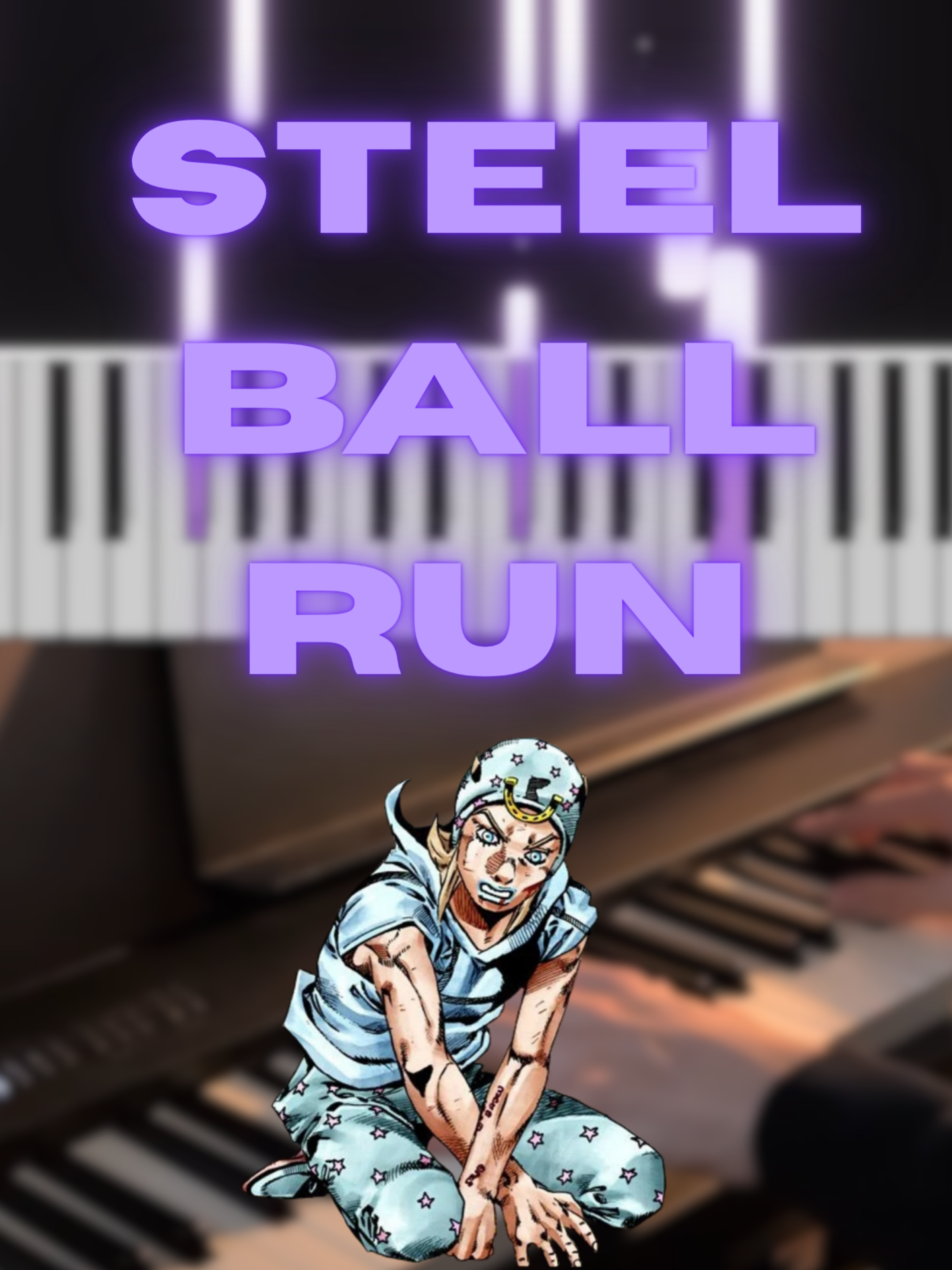 Steel Ball Run - Johnny's Theme tutorial (my arrangement from the trailer)! It goes from easy to medium to hard, so that everyone can try it :) Please let me know what to play next!  #jojo #steelballrun #johnnyjoestar #piano #pianotutorial 