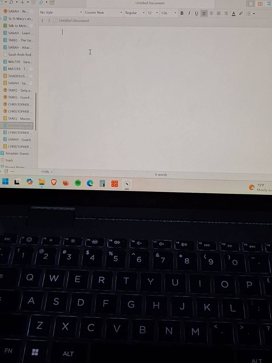 Getting started on a new scene for my next adventure thrillers book.