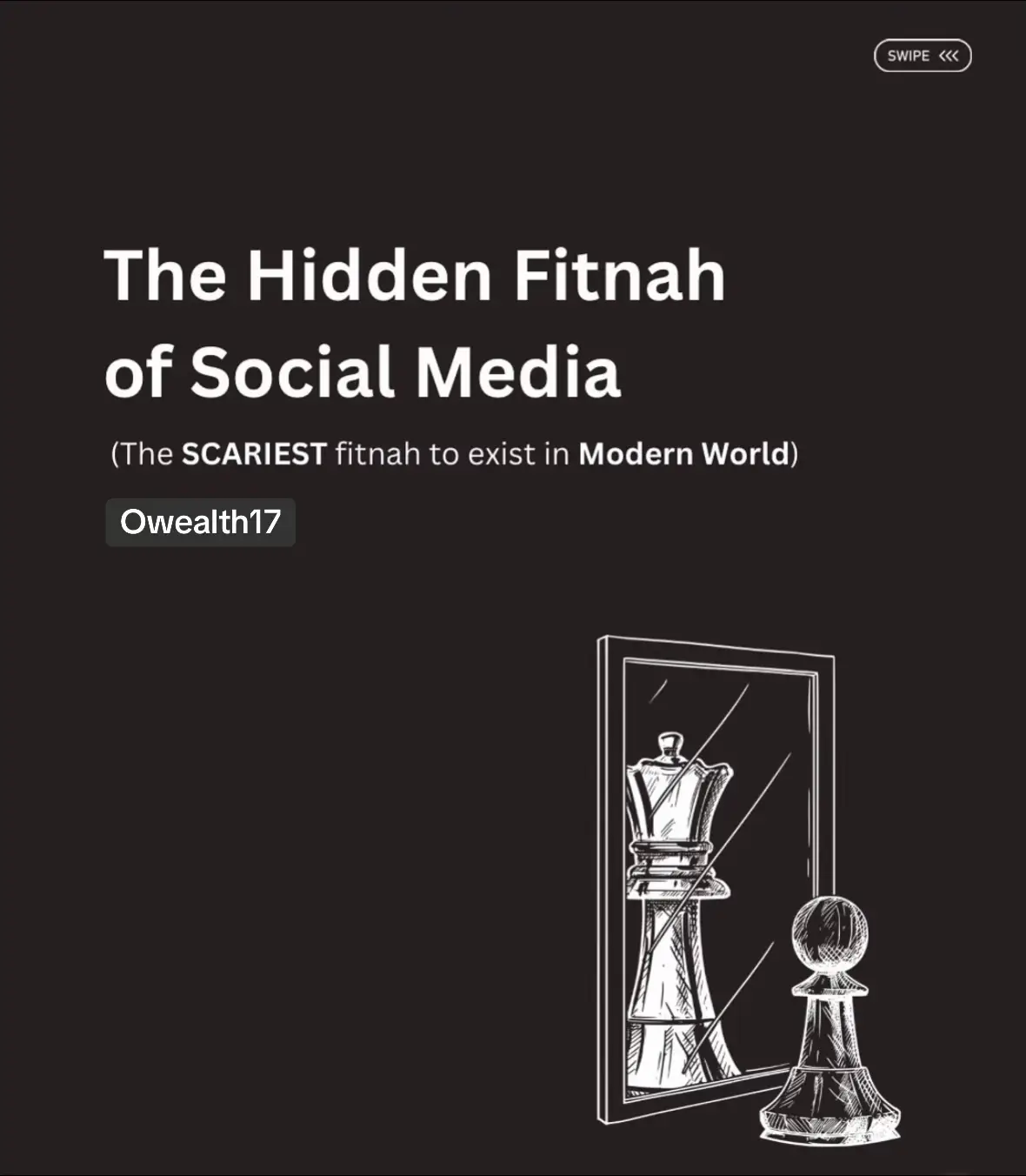 The greatest fitnah is not what screams at you, but what whispers in silence. Social media is not just an app - it is a battlefield of the unseen. Every scroll is a test: a fleeting image that stains the heart, a wasted hour that weakens resolve, a comparison that kills gratitude, a trend that normalizes sin. The scariest part? It does not come like an enemy. It comes like a friend - entertaining you, comforting you, 'connecting' you - while quietly cutting you off from Allah. Fitnah is not always fire. Sometimes it's the soft glow of a screen in the dark. #Muslim #Islam 