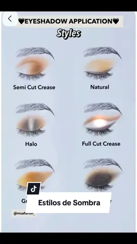 Algunos estilos de sombra!!#maquillaje #belleza #makeup #ojos#sombrasdeojos 