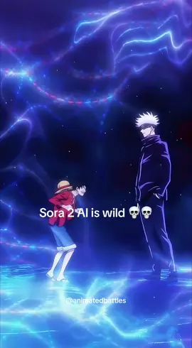 Sora 2 wilding out fr #gojo #luffy #onepiece #ai #sora2 