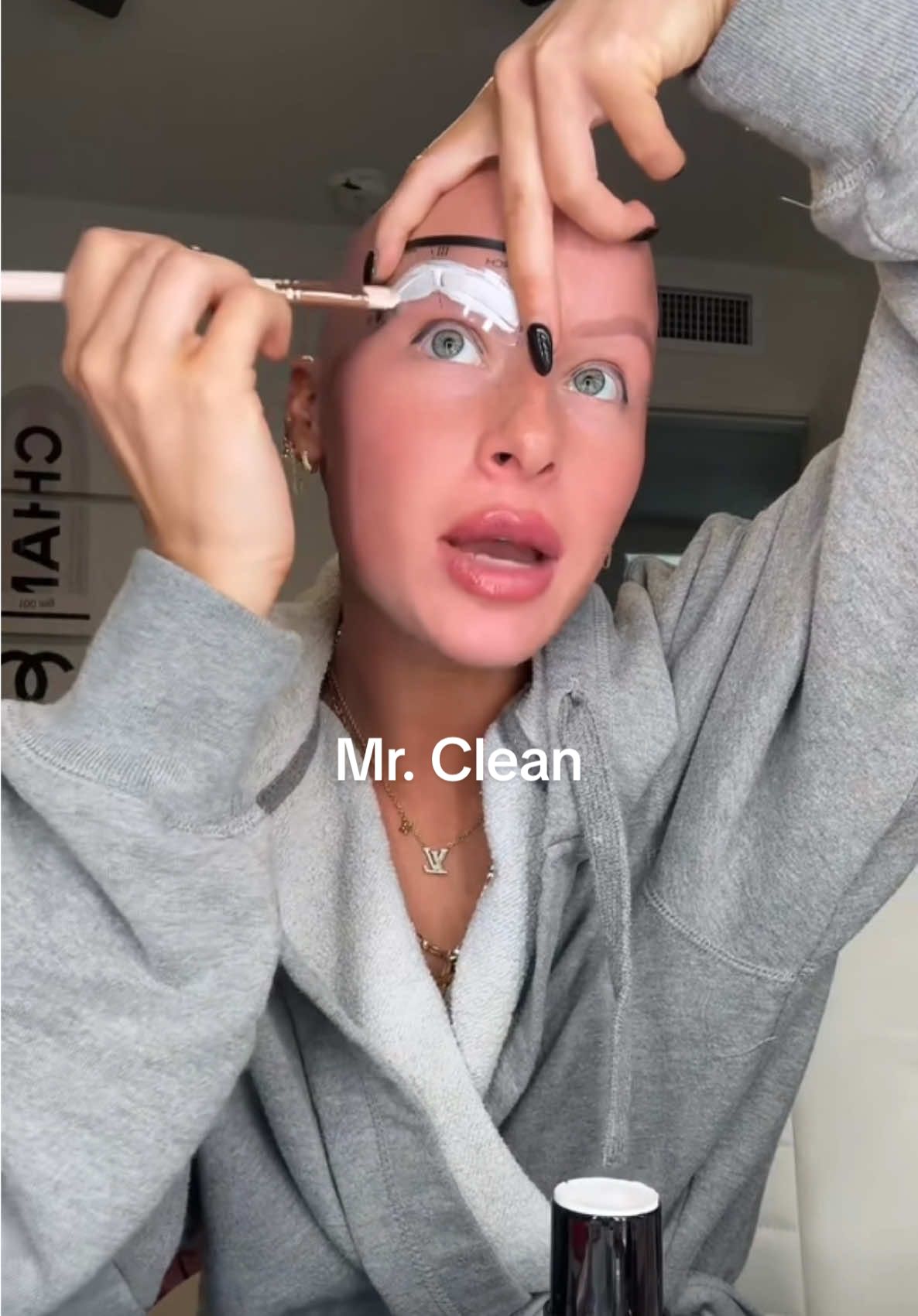 Guys you have no idea how excited I am for October #mrclean #cosplay #grwm #bald #funny