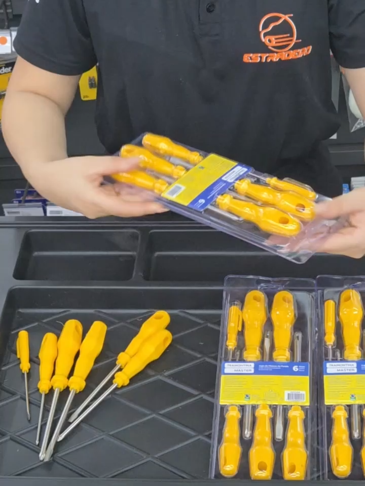 👉 Jogo de Chave de Fendas e Phillips Tramontina com 6 Peças Praticidade e qualidade que só a Tramontina oferece! Com pontas precisas e cabos ergonômicos, este kit é ideal para quem busca eficiência e conforto em cada uso. Seja para pequenos reparos em casa ou no trabalho, você terá sempre a ferramenta certa ao alcance das mãos. #chave #ferramenta #casa #oficina #recebidos