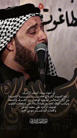 في أجواء سماء النجف الأشرف ارتفع الصوت الكربلائي حامـــــــــــــــــــــــــــــــــــــــــــلاً القصيدة  بين أركان المجالس ليذوب الوجدان بين الحـــــرف والدمعة ويُكتب الوفاء للحسين عليه السلام على صفحات القلوب بصوت الرادود #علي_سعيد_الوائلي وكلمات الشاعـــــــــــر #موسى_حميد #عبق_النجف 