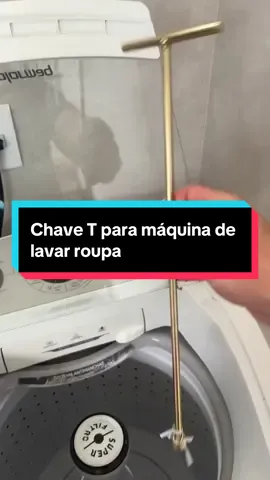 Chave T para máquina de lavar roupa ✨ #lavanderia #limpezadacasa #ferramentas 