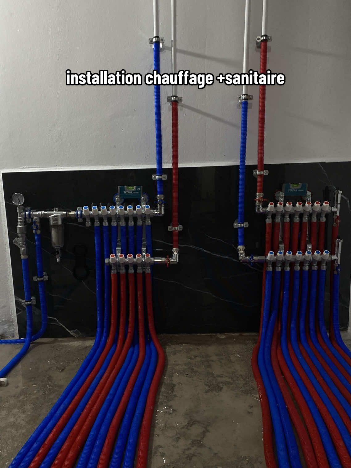 installation chauffage central+sanitair💧🔥 ☎️:05.57.77.06.67 #plumber #chauffage #bathroom #shower #algerie🇩🇿🇩🇿 