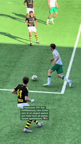 Hammarby TFF P16-mittfältstalang Léon Schön Jara är en elegant spelare som flyter fram på planen. Sevärd spelfördelare. 🧠✨#viral #foryou #footballtiktok #fördig #fördigpage 