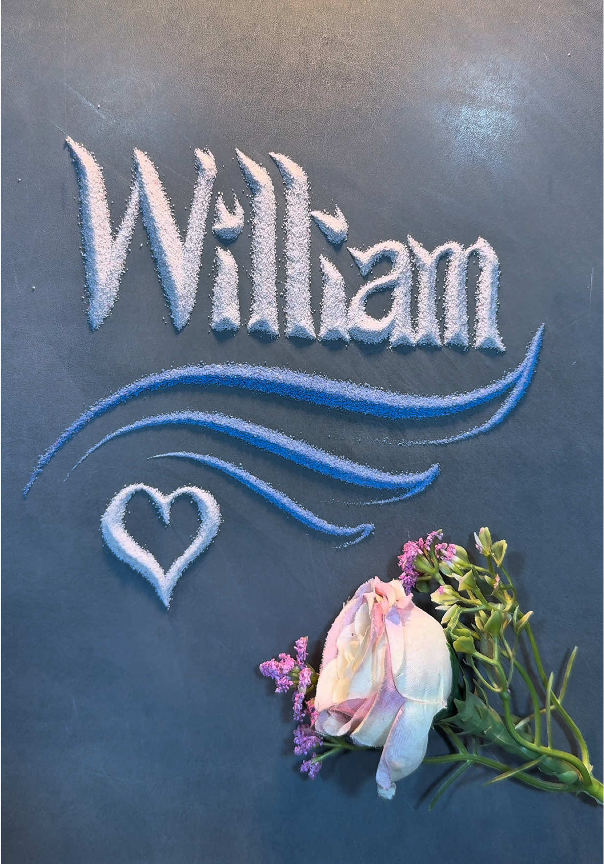 William ❤️ Satisfying Sand Art Calligraphy ASMR video 💕🔥 please follow and comment name 🥰#william 