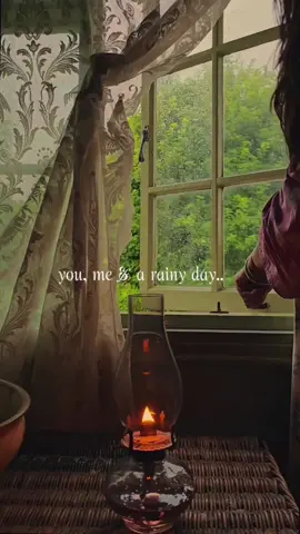 you, me & a rain day  the noise of the world, just a quiet background to rain at the window. Jane xx #cottagecore #interiors #cottage #countrylife #storybook             