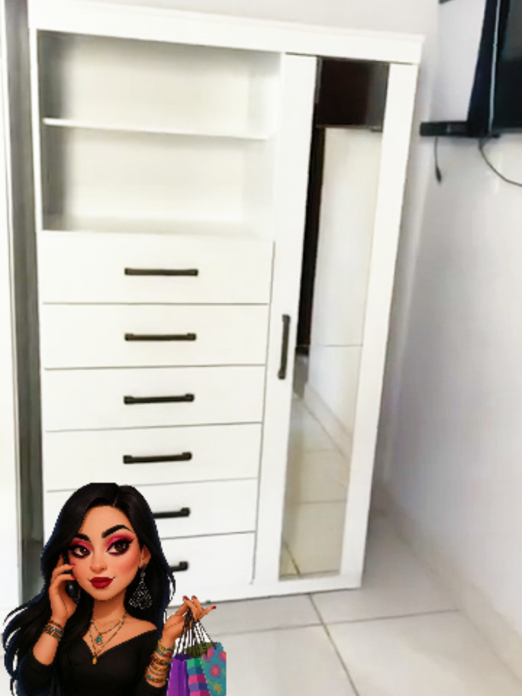 Multi-Cômoda  Marabá com Espelho #Móveis #Armários e #gabinetes  LINK DO PRODUTO NO COMENTÁRIOS 