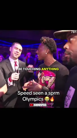 Speed seen a sprm Olympics in person 😭🔥 #IShowSpeed #IShowSpeedClipz #SmnnRacing #SpermRacing #SR1 