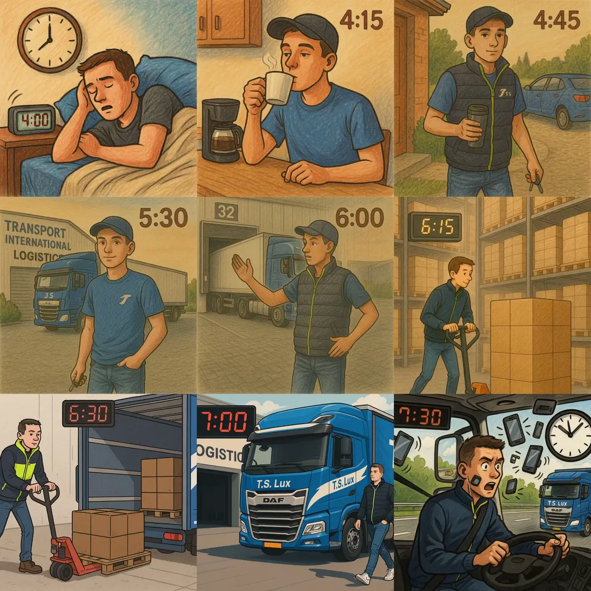 Voici en suite photos une journée typique d’un routier en distribution ! Laisse défiler les photos ! #foryoupage❤️❤️ #pourtoi #camion #routier #video 