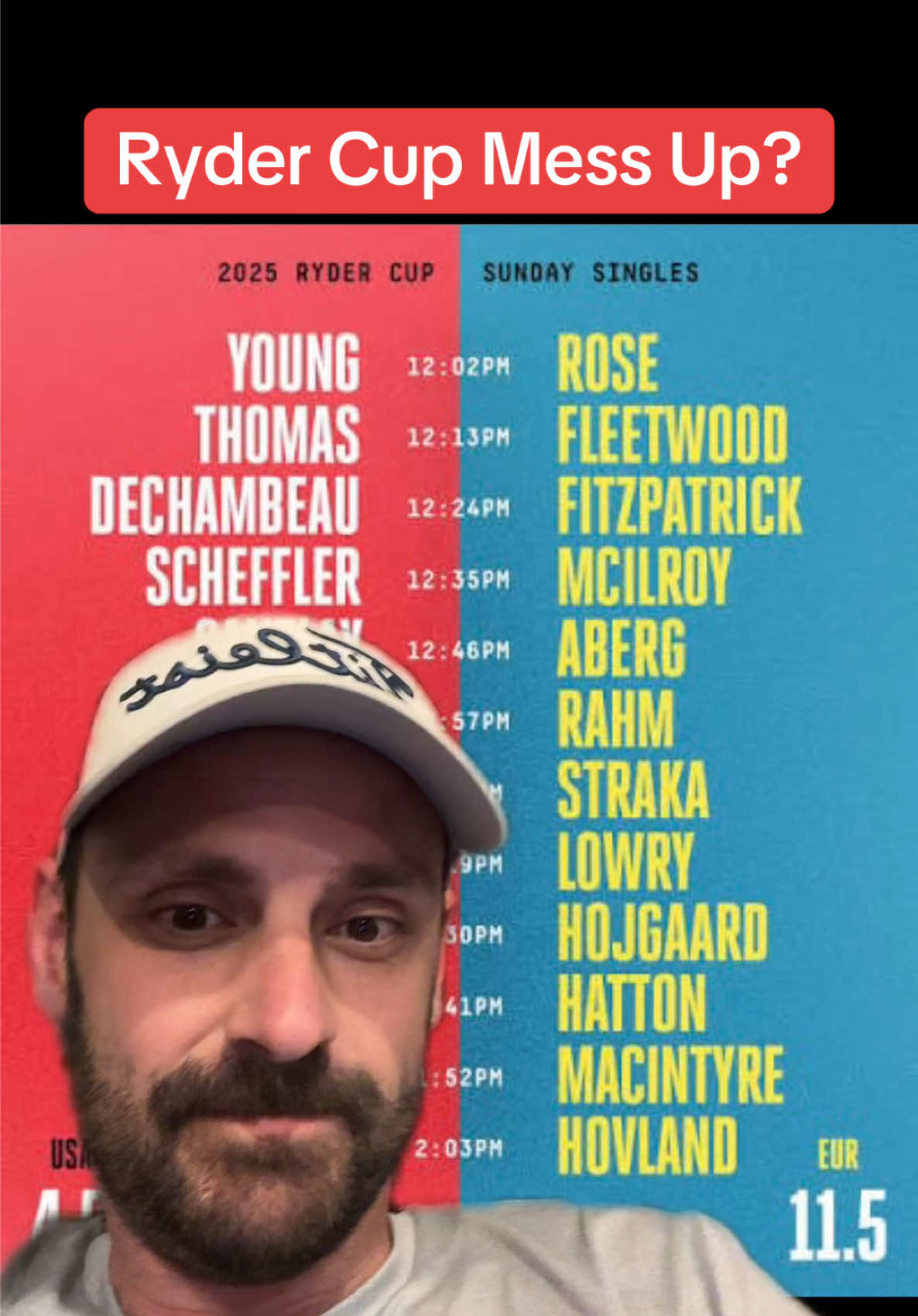 Did Luke Donald play with fire with the Sunday singles or is hindsight just a wonderful thing? 🤷‍♂️ #RyderCup #usa #europe #fyp#golf 